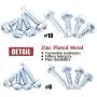Hilitchi 220-Pieces Zinc Plated Hex Washer Head Self Drilling Sheet Metal Tek Screws Assortment Kit Hilitchi 220-Pieces Zinc Plated Hex Washer Head Self Drilling Sheet Metal Tek Screws Assortment Kit