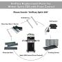 Uniflasy 7635 Flavorizer Bars and 69785 Grill Burner Tubes for Weber Spirit 200 with Front Control, Spirit E210, E220, S210, S220, for Weber 15.3 Inch 7635 Flavor Bars and 69785 Burner Pipe