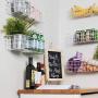 Wall35 Kansas Wall Mounted Metal Wire Baskets for Kitchen Organization and Storage, Varying Sizes Hanging Fruit Basket Set of 3 White