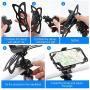 Bike Phone Mount, Universal Silicone Phone Stand 360°Rotatable Adjustable Motorcycle Phone Mount Bicycle GPS Units Holder for iPhone 11/Pro/XS/MAX/XR/X/7/8/Plus, Samsung S20/S10/S10e 3silicone bands