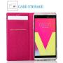 LG V20 case,Feitenn Premium Flip Leather PU Wallet View Window Smart Case Stand Kicstand Card Holder Magnetic Closure TPU Bumper Slim fit Cover case for LG V20 (Red)