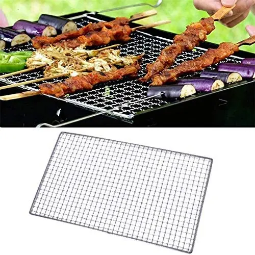 Tmibay BBQ Grill Wire Netting Metal Squares Holes Grilling Barbecue Wire Mesh Barbecue Tools (40x25CM) Tmibay BBQ Grill Wire Netting Metal Squares Holes Grilling Barbecue Wire Mesh Barbecue Tools (40x25CM)
