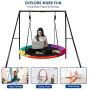 IKARE Heavy Duty Metal Swing Frame，Extra Large Swing Stand for Kids and Adults, Supports up to 440 LBS, Fits for Most Swings, Great for Indoor and Outdoor Activities, Garden, Backyard, Playground