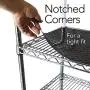 Resilia Shelf Liner Set for Wire Shelving Units – 5 Pack, 14 Inches x 36 Inches, Black Diamond Pattern, Anti-Slip, Heavy Duty, Made in The USA