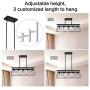 XIPUDA 5-Light Linear Pendant Light Fixture Kitchen Island Lighting Industrial Metal Farmhouse Chandeliers for Dinning Room Living Room