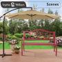 Sophia & William Outdoor Patio Metal Bench Red, Steel Frame Bench with Backrest and Armrests for Porch, Patio, Garden, Lawn, Balcony, Backyard and Indoor, 50.4”Wx23.5”D x35.0”H