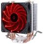 upHere Quiet CPU Cooler with 4 Direct Contact Heatpipes, Red LED Fan,C92R