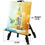 T-SIGN 66 Inches Reinforced Artist Easel Stand, Extra Thick Aluminum Metal Tripod Display Easel 21 to 66 Inches Adjustable Height with Portable Bag for Floor/Table-Top Drawing and Displaying, 2 Pack