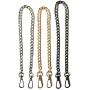 Gnognauq 3 Pieces 15.7 inch Purse Chain Strap Flat Chain Strap Handbag Chains with Metal Buckles for Clutch Wallet Satchel Tote Bags Chain Replacement Strap