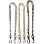 Gnognauq 3 Pieces 15.7 inch Purse Chain Strap Flat Chain Strap Handbag Chains with Metal Buckles for Clutch Wallet Satchel Tote Bags Chain Replacement Strap