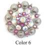 MarryAcc Berry Conchos with Screws Metal Flower Rhinestone Conchos 12 Pieces (Color 6)