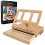 Arteza Wood Tabletop Easel, 13.38 x 10.25 x 2 Inch Portable Artist Easel Box, Adjustable Desk & Table Easel with Storage Drawer and Palette, for Painting, Drawing & Displaying Artwork Arteza Wood Tabletop Easel, 13.38 x 10.25 x 2 Inch Portable Artist Easel Box, Adjustable Desk & Table Easel with Storage Drawer and Palette, for Painting, Drawing & Displaying Artwork