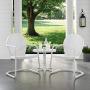 Crosley Furniture Griffith 3-Piece Metal Outdoor Conversation Set with Table and 2 Chairs - White