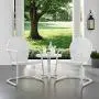 Crosley Furniture Griffith 3-Piece Metal Outdoor Conversation Set with Table and 2 Chairs - White Crosley Furniture Griffith 3-Piece Metal Outdoor Conversation Set with Table and 2 Chairs - White