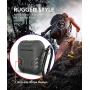 MOBOSI Vanguard Armor Series AirPods Case Cover Designed for AirPods 2 & 1, Full-Body Protective Military AirPod Case with Keychain for AirPods Wireless Charging Case, Gray [Front LED Visible]