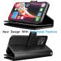 Tekcoo Wallet Case For iPhone 12 Mini / iPhone12 Mini (5.4 inch) 2020 Luxury ID Cash Credit Card Slots Holder Carrying Pouch Folio Flip PU Leather Cover [Detachable Magnetic Hard Case] Lanyard - Black