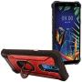 Eaglecell - for LG K40, Harmony 3, Xpression Plus 2 (2019) LM-X420, LG Solo LTE L423DL - Aluminum Metal Hybrid Phone Case with Stand - ZY0 Red