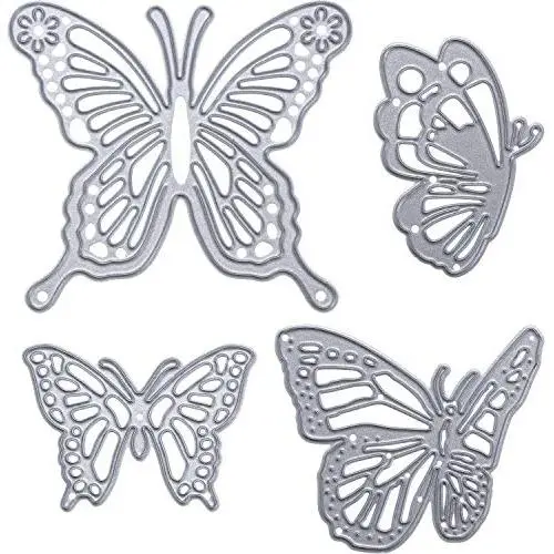 Gejoy 4 Pieces Butterfly Set Cutting Dies Metal Butterfly Die Embossing Stencils for Thanksgiving Christmas Card Paper DIY Craft Decoration Gejoy 4 Pieces Butterfly Set Cutting Dies Metal Butterfly Die Embossing Stencils for Thanksgiving Christmas Card Paper DIY Craft Decoration