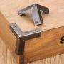 LENG Metal Craft Bronze Furniture Part Furniture Jewelry Box Wooden Case Triangle Corner Bracket Corner Protector Corner Foot Hardware(Bronze)