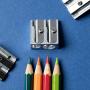 Mr. Pen Handheld Metal Pencil Sharpener with 2 Holes, Pack of 6