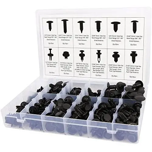 SunplusTrade 240 Pcs Push Type Retainer Clips for Toyota GM Ford Honda Acura Chrysler with Plastic Storage Case SunplusTrade 240 Pcs Push Type Retainer Clips for Toyota GM Ford Honda Acura Chrysler with Plastic Storage Case
