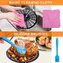 Air Fryer Replacement Parts, Round Grill Plate Crisper Plate 3.7-4.0 QT Non-Stick Coating Air Fryer Accessories Rack for Gowise Chefman Dash Power