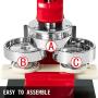 Mophorn Button Maker Button Maker Machine Button Badge Maker 1 Inch 25mm Aluminum Frame 500 Parts Circle Cutter