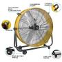JPOWER 24 Inch High Velocity Air Movement Heavy Duty Metal Drum Fan 3 Speed Air Circulation for Industrial, Commercial, Residential, and Shop Use - ETL Safety Listed