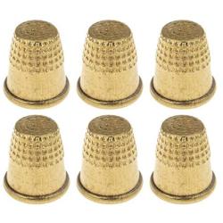 Hand Quilting Thimble - Pack of 6 - Fingertip Protection Metal Thimble - Knitting and Sewing Fingertip Safety Thimble