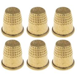 Hand Quilting Thimble - Pack of 6 - Fingertip Protection Metal Thimble - Knitting and Sewing Fingertip Safety Thimble