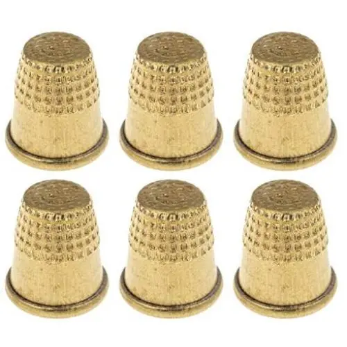 Hand Quilting Thimble - Pack of 6 - Fingertip Protection Metal Thimble - Knitting and Sewing Fingertip Safety Thimble Hand Quilting Thimble - Pack of 6 - Fingertip Protection Metal Thimble - Knitting and Sewing Fingertip Safety Thimble