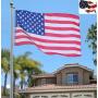 WINDSTRONG 25 FT Heavy Duty Residential Flag Pole Complete Set with Commercial Grade Sewn Stars and Stripes 4x6 FT US American Nylon Flag Made in USA