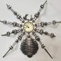 HMANE 3D Metal Puzzle Model Kit, Spider Mechanical Stainless Steel Puzzle Clock Crafts Toys Ornaments Model