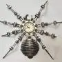 HMANE 3D Metal Puzzle Model Kit, Spider Mechanical Stainless Steel Puzzle Clock Crafts Toys Ornaments Model