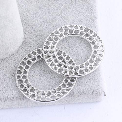 Reidgaller 20pcs Circle Hollow Frame Earring Hoops Charms DIY Metal Filigree Pendant Connectors DIY Embellishment for Jewelry Making Findings Reidgaller 20pcs Circle Hollow Frame Earring Hoops Charms DIY Metal Filigree Pendant Connectors DIY Embellishment for Jewelry Making Findings