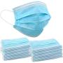 Jumbl Blue Disposable Face Masks | Protective 3-Ply Breathable Comfortable Nose/Mouth Coverings for Home & Office | Elastic Ear Loop 3-Layer Safety Shield for Adults/Kids | Pack of 100 Ships from USA