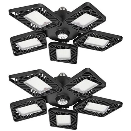 160W LED Garage Light, Super Brightness(16000LM) Garage Light with 5 Deformable LED Panels, 6000K Daylight Led Garage Ceiling Lights, Easy-Installation LED Lights for Garage,Workshop,Warehouse(2 Pack) 160W LED Garage Light, Super Brightness(16000LM) Garage Light with 5 Deformable LED Panels, 6000K Daylight Led Garage Ceiling Lights, Easy-Installation LED Lights for Garage,Workshop,Warehouse(2 Pack)