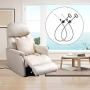 Magicfour Recliner Cable, 3 Pack Couch Recliner Replacement Cable Recliner Replacement Part Recliner Accessories with D-Ring Release Pull Handle for Ashley Sofa, Black