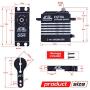 AGFRC 55KG Digital-Steering-Servo High-Torque Programmable - Full Metal Gear Brushless Servo for 1/8 1/10 RC Models, Control Angle 180° (A86BHM&AGF-SPV2)