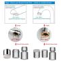 Waternymph NSF Certified Dual-function 2-Flow Kitchen Sink Aerator, 360-Degree Swivel Faucet Aerator Dual Sprayer, with Gasket Faucet Replacement Part - 55/64 Inch-27UNS Female Thread - Chrome- Swivel