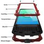 Simicoo Googel Pixel 4 XL Aluminum Alloy Metal Bumper Silicone Case Hybrid Military Shockproof Heavy Duty Armor Defender Tough Built-in Gorilla Glass Cover for Googel Pixel 4 XL (Red, Pixel 4XL)