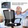 Office Chair Ergonomic Desk Chair Swivel Rolling Computer Chair Executive Lumbar Support Task Mesh Chair Metal Base for Home Office, Black