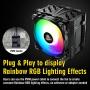 Enermax ETS-T50 Axe Addressable RGB CPU Air Cooler 230W+ TDP for Intel/AMD Univeral Socket 5 Direct Contact Heat Pipes 120mm PWM Fan Black: ETS-T50A-BK-ARGB