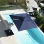PURPLE LEAF 10ft Patio Umbrella Outdoor Square Umbrella Large Cantilever Umbrella Windproof Offset Umbrella Heavy Duty Sun Umbrella for Garden Deck Pool Patio, Navy Blue