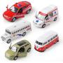 KIDAMI Die-cast Metal Toy Cars Set of 5, Openable Doors, Pull Back Cars Ambulance, Gift Pack for Kids (Official Car Ⅱ)