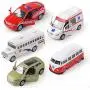 KIDAMI Die-cast Metal Toy Cars Set of 5, Openable Doors, Pull Back Cars Ambulance, Gift Pack for Kids (Official Car Ⅱ)
