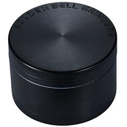 Golden Bell 4 Piece 2'' Spice Herb Grinder - Color:Black