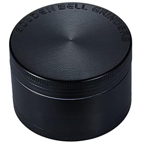 Golden Bell 4 Piece 2'' Spice Herb Grinder - Color:Black