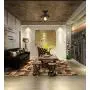 Pauwer Vintage Semi Flush Mount Ceiling Light Industrial Metal Cage Ceiling Light Fixture Farmhouse Close to Ceiling Light Fixture Black for Hallway Kitchen Garage Bathroom