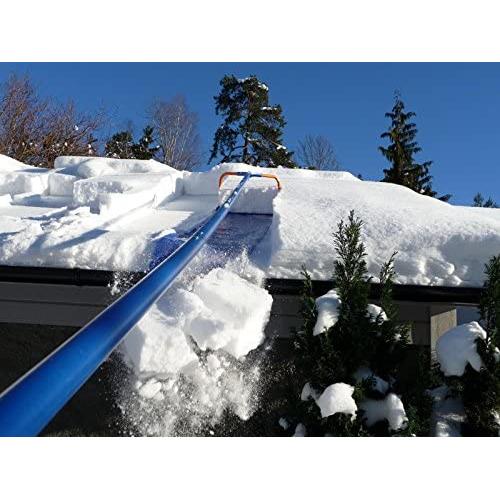 Snow Roof Rake by Avalanche! Original 500 with Slide Material: Easy Heavy Snow Removal for Standard Asphalt Shingled Roofs to Prevent Ice Dams and Damage. 17 Inch Wide, 16 Feet Long, 1.5 Inch Wheels